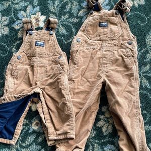 6 & 24M Lined Corduroy Overalls